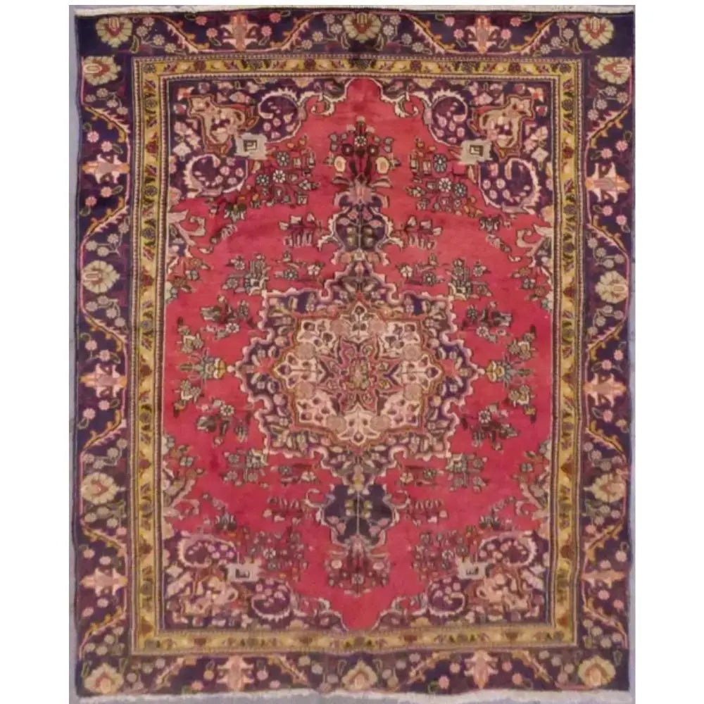 One Of The Kind Persian Tabriz Rug 9'2" x 6'1" zandirugs